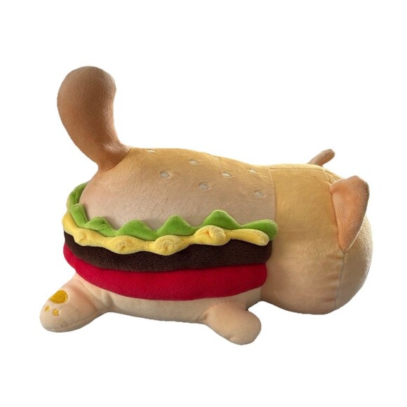 T49-Aphmau Meow-Meows Hamburger Cat Plush MeeMeows CatFace 10” Burger - Picture 2 of 6